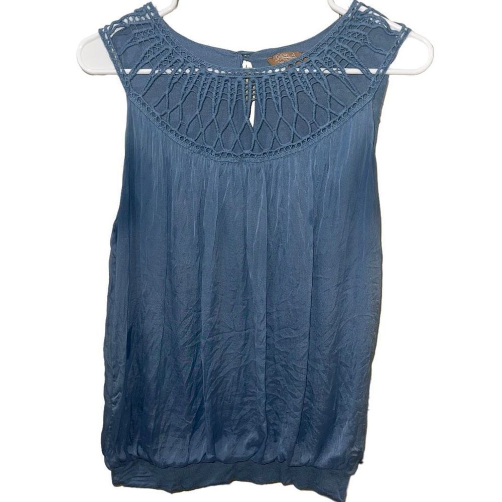 Carla Conti Bluish-Grey Tank Top - Size M